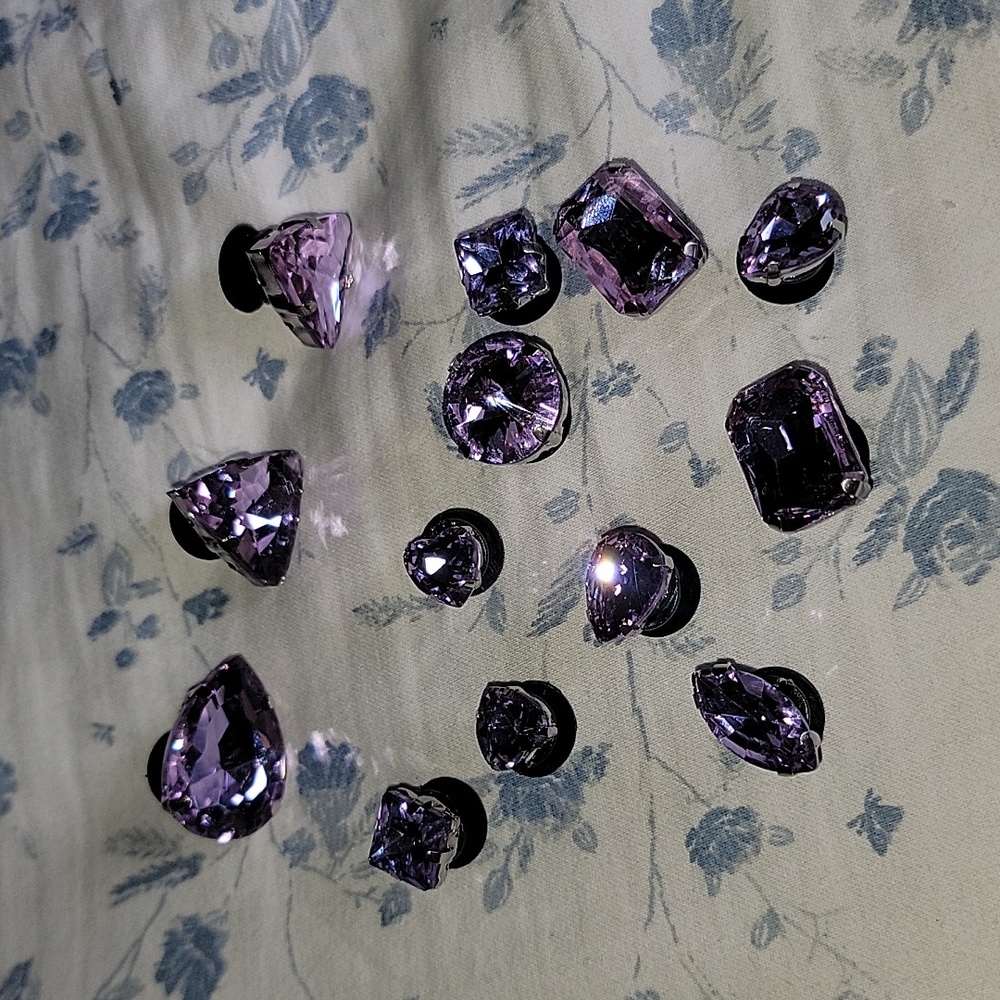 Bundle of Set of 13 Gems Jewels Sparkly Pink - Picture 1 of 3